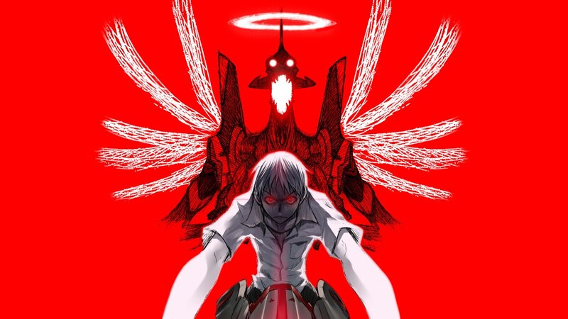 Anime Character with Wings — Red, Dramatic, Manga, Halo