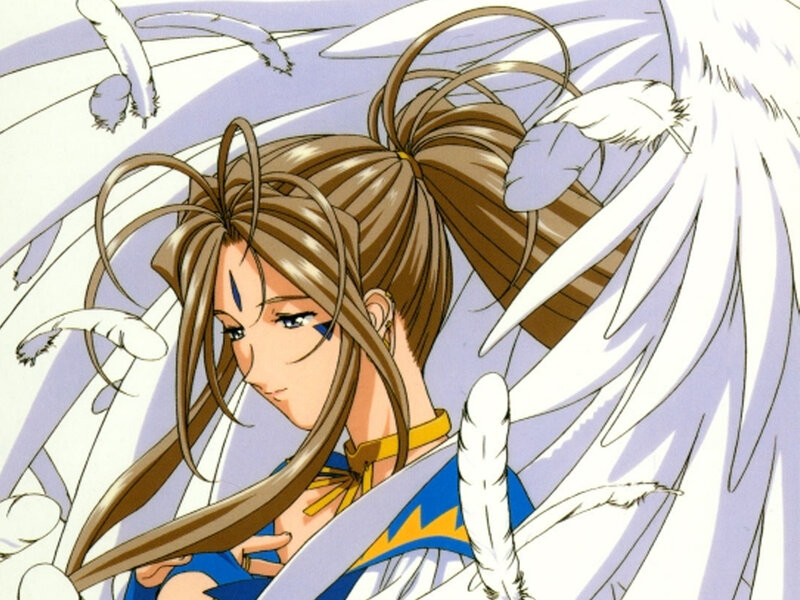 Anime Character with Wings — White, Dramatic, Feathers