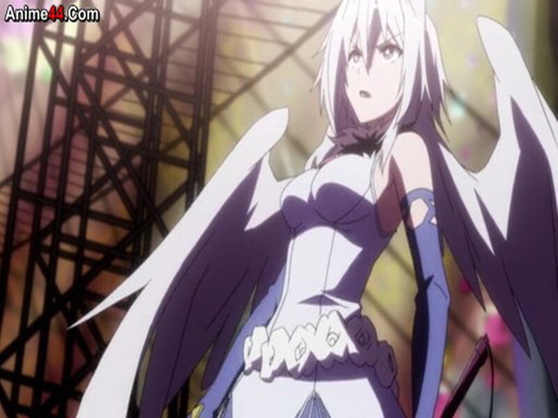 Anime Character with Wings — White, Dramatic, Metal Structure