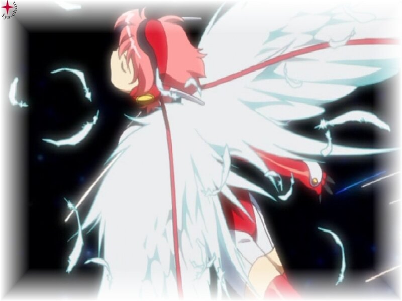 Anime Character with Wings — White, Dramatic, Red Hair