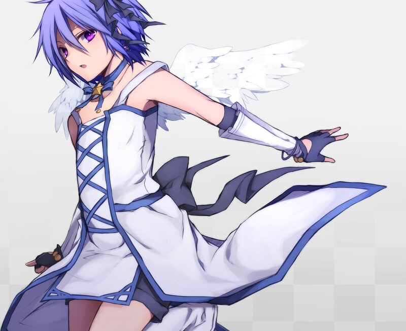 Anime Character with Wings — White, Dynamic