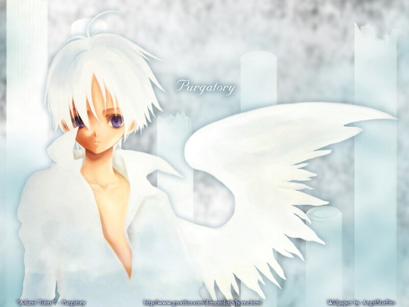 Anime Character with Wings — White, Serene