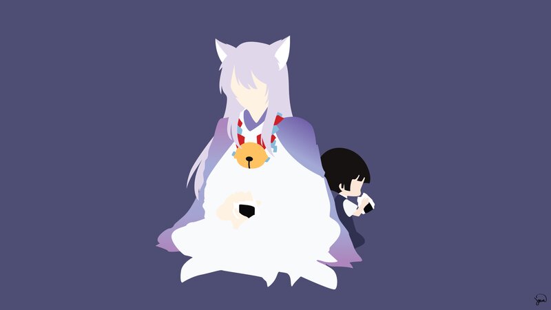 Anime Character with Wolf Ears — Purple