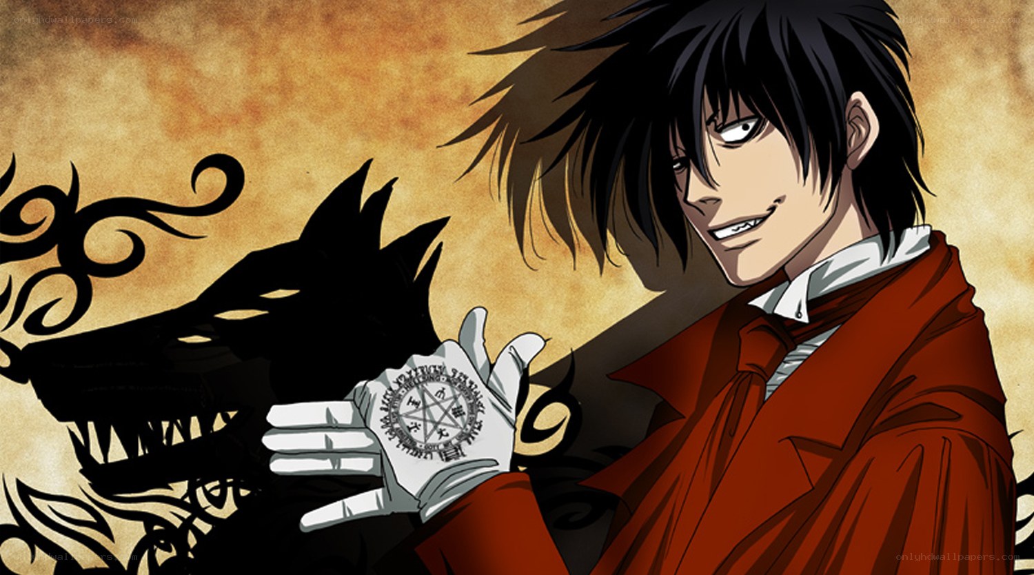 Anime character with wolf shadow