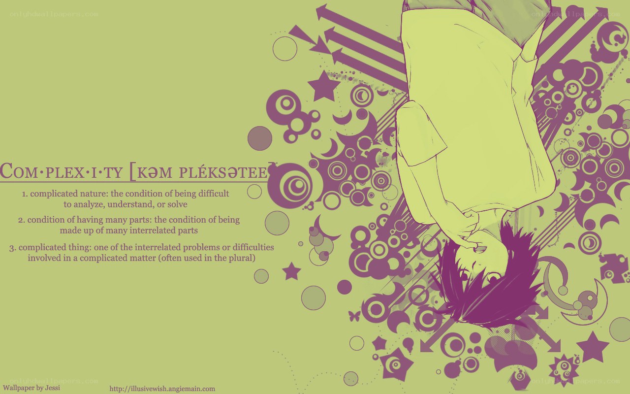 Anime character with word definition