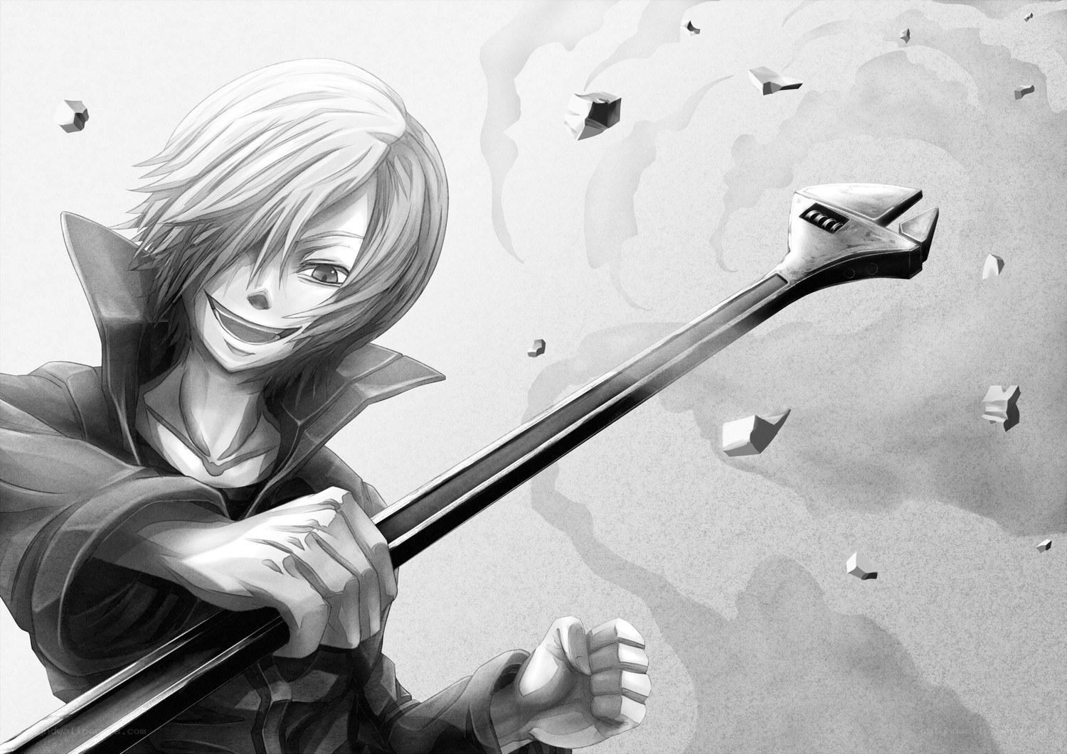 anime character with wrench