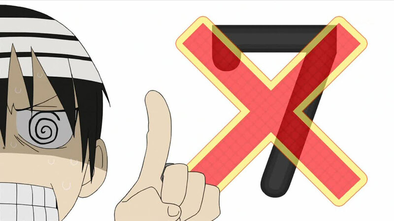 Anime Character with X Symbol