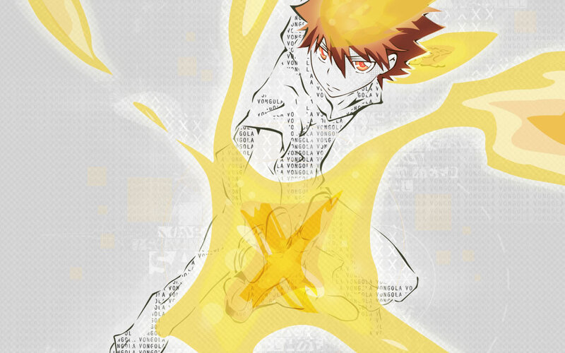 anime character with yellow aura