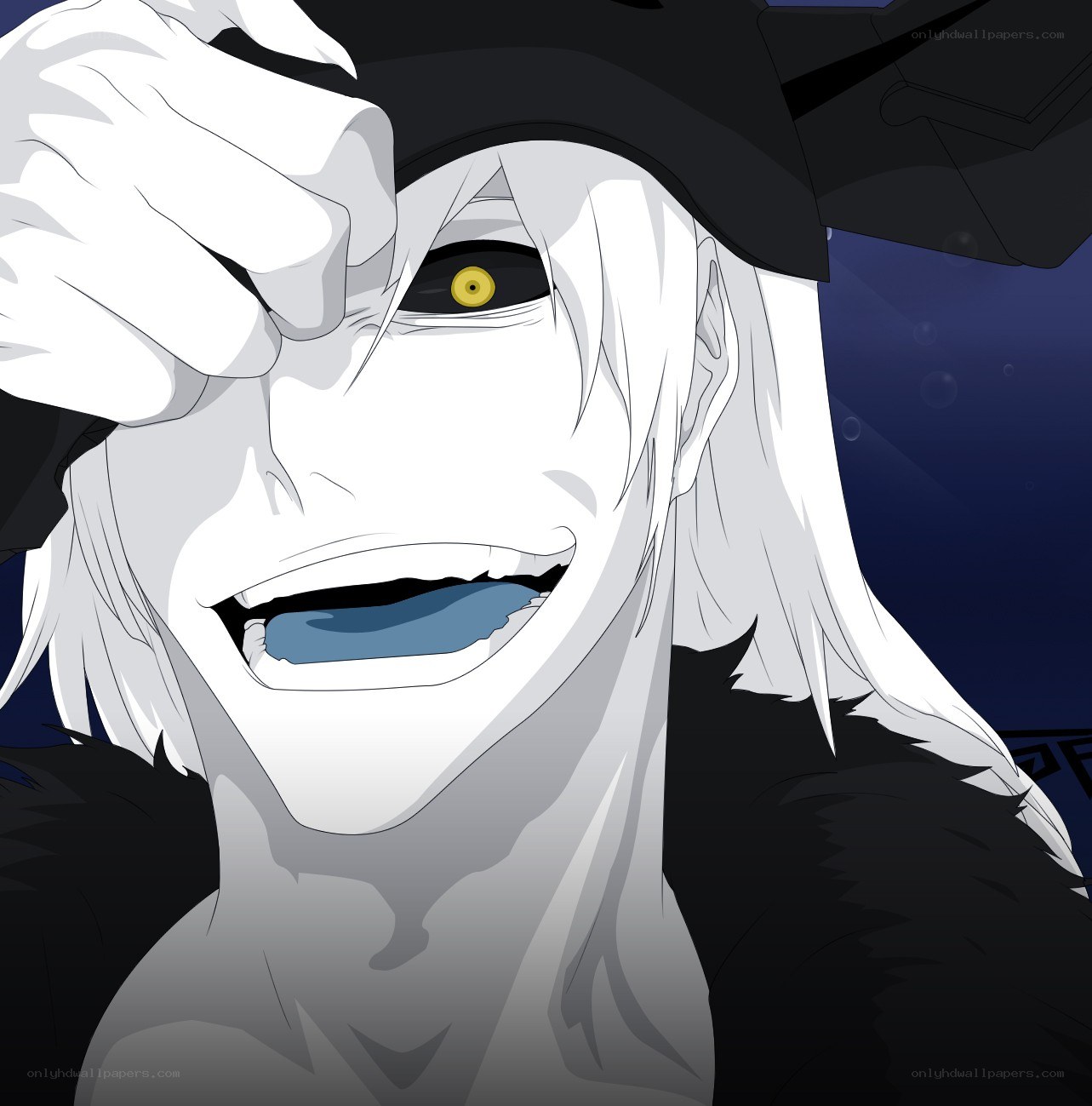 anime character with yellow eye