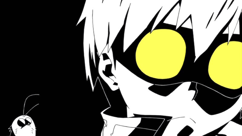 anime character with yellow eyes