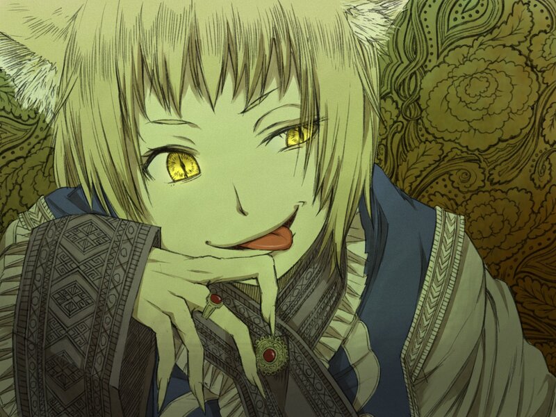 anime character with yellow eyes