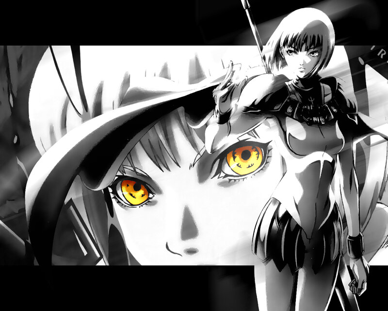Anime Character with Yellow Eyes — Black, Dramatic, Manga, Sword