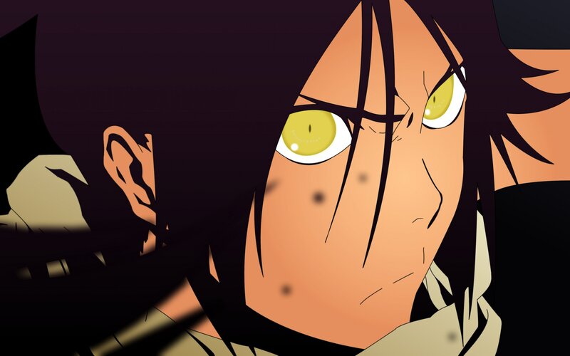 Anime Character with Yellow Eyes — Orange