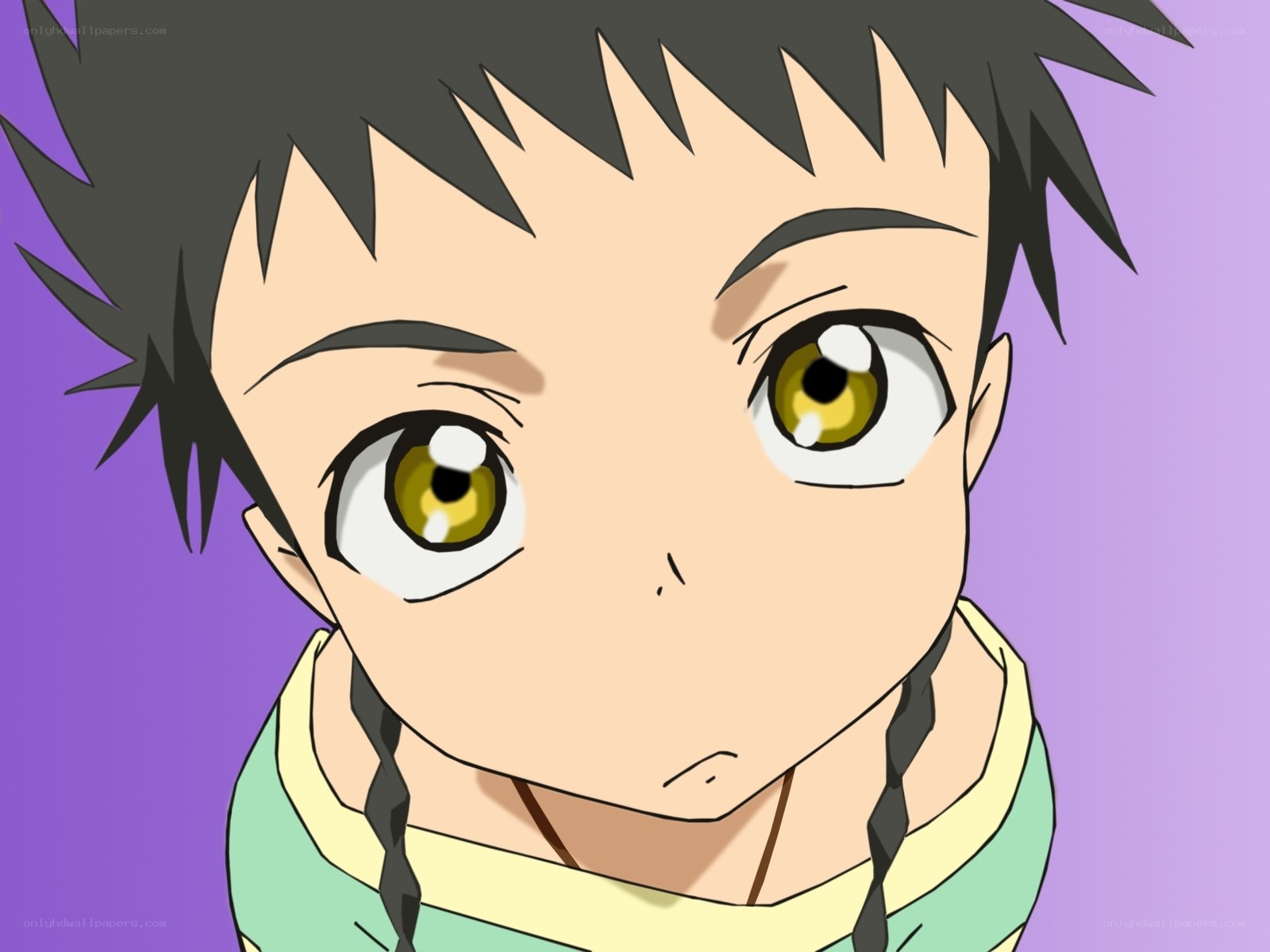 anime character with yellow eyes