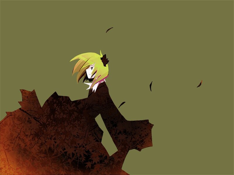 anime character with yellow hair