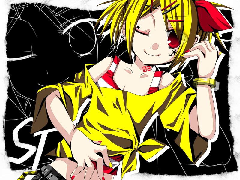 anime character with yellow hair