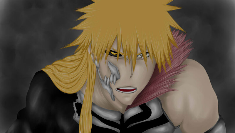 Anime Character with Yellow Hair — Dramatic, Digital Art