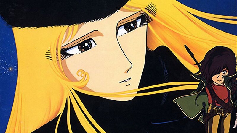Anime Character with Yellow Hair — Dramatic, Night, Starry Sky