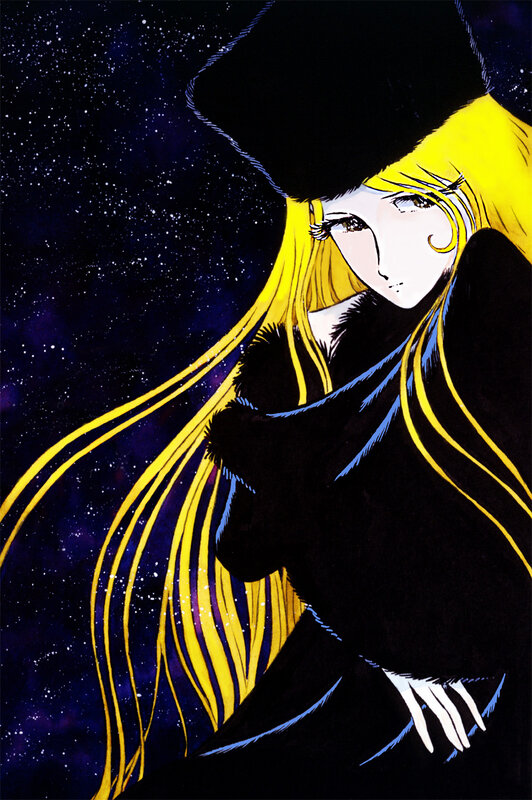 Anime Character with Yellow Hair — Dramatic, Night