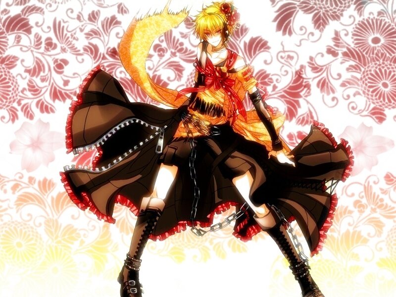 Anime Character with Yellow Hair — Dramatic