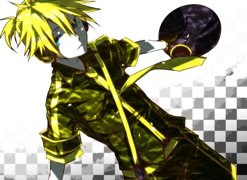 Anime Character with Yellow Hair — Dynamic