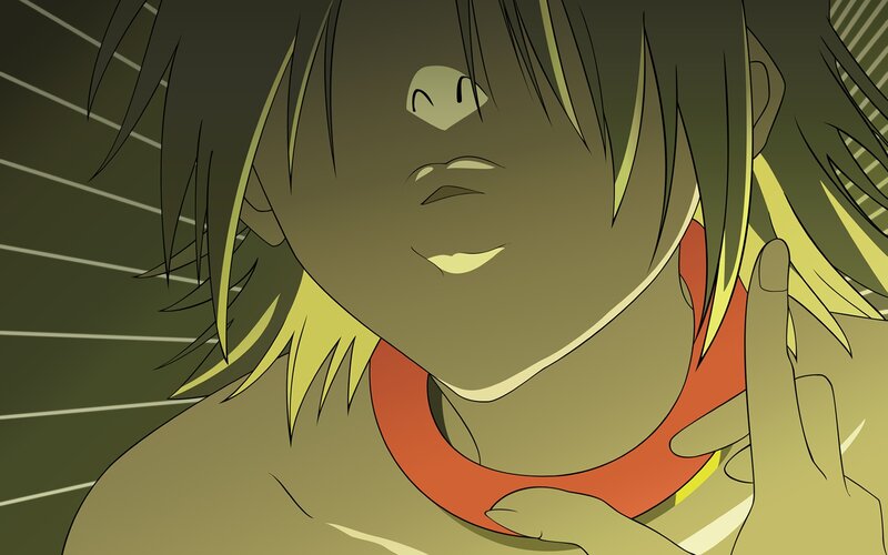 Anime Character with Yellow Hair — Green