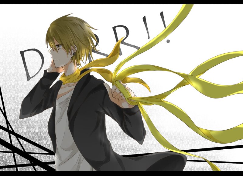 Anime Character with Yellow Scarf — Dramatic