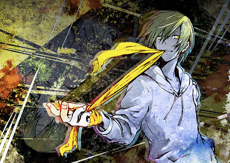 anime character with yellow scarf