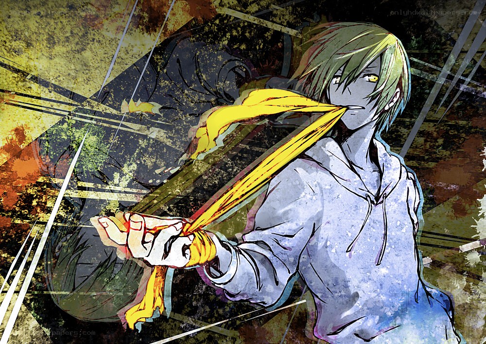 anime character with yellow scarf
