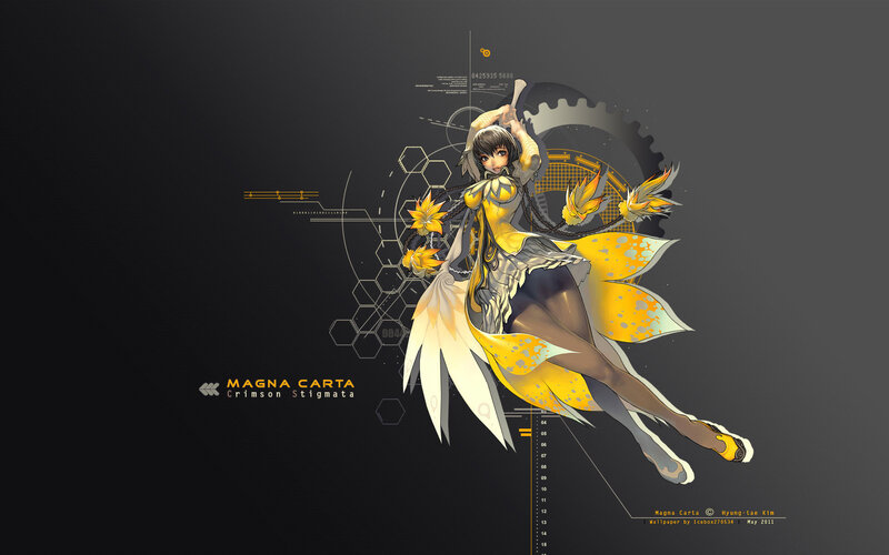 Anime Character with Yellow Wings — Dramatic