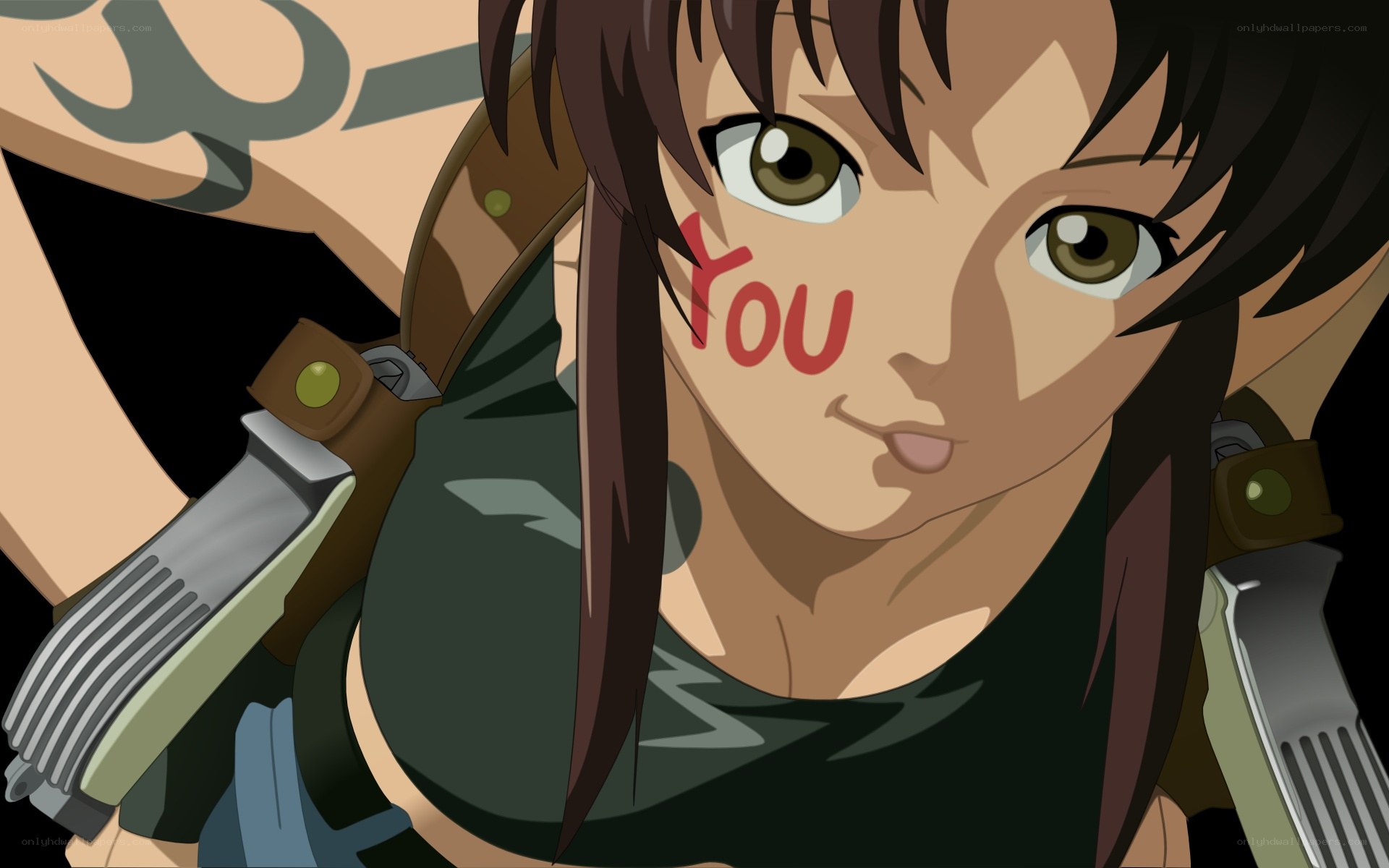 anime character with 'You' on face