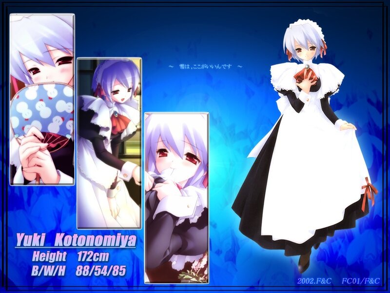 Anime character Yuki Kotonomiya