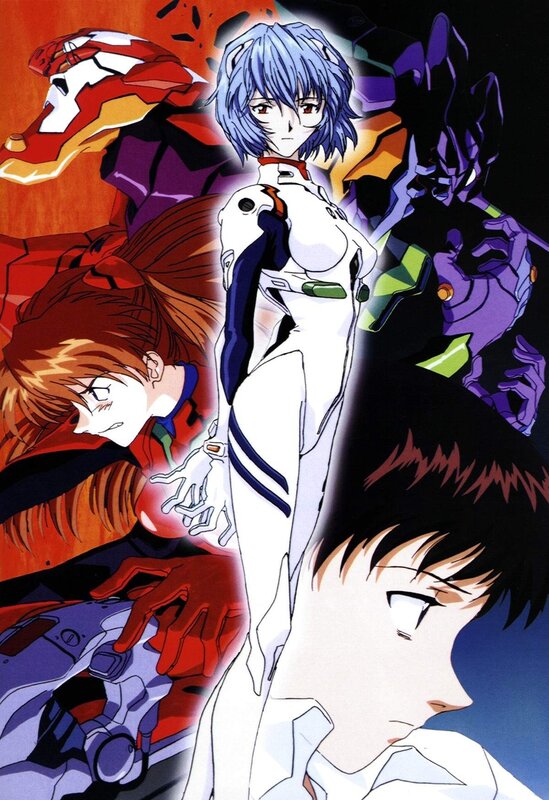 Anime Characters and Mechs — Blue, Dramatic, Mech
