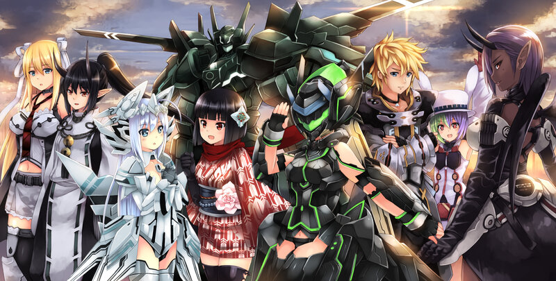 Anime Characters and Mechs — Green