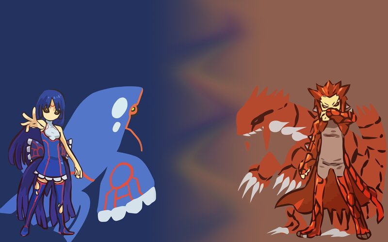 Anime Characters and Pokémon — Blue, Dramatic
