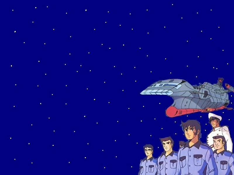 Anime Characters and Spaceship