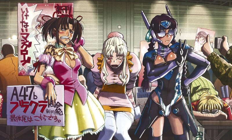 Anime characters at a convention