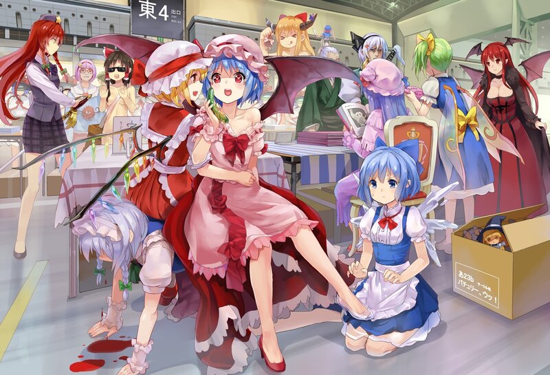 Anime Characters at a Convention — Pink