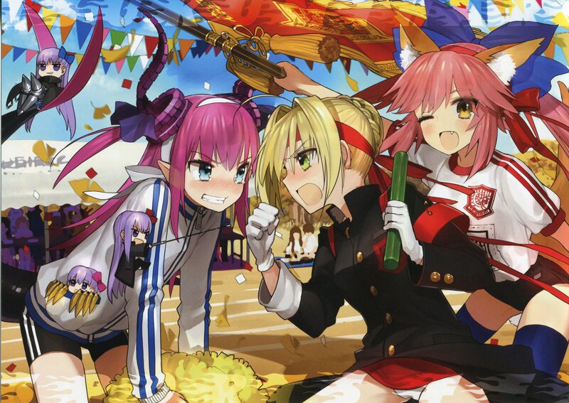 anime characters at a festival
