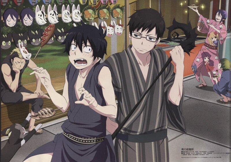 Anime characters at a festival