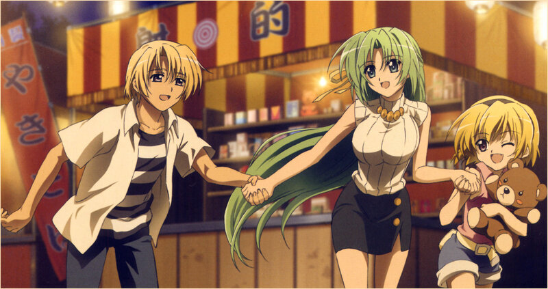 Anime characters at a festival