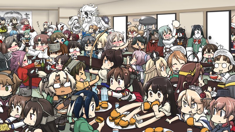 Anime Characters at a Party — Brown