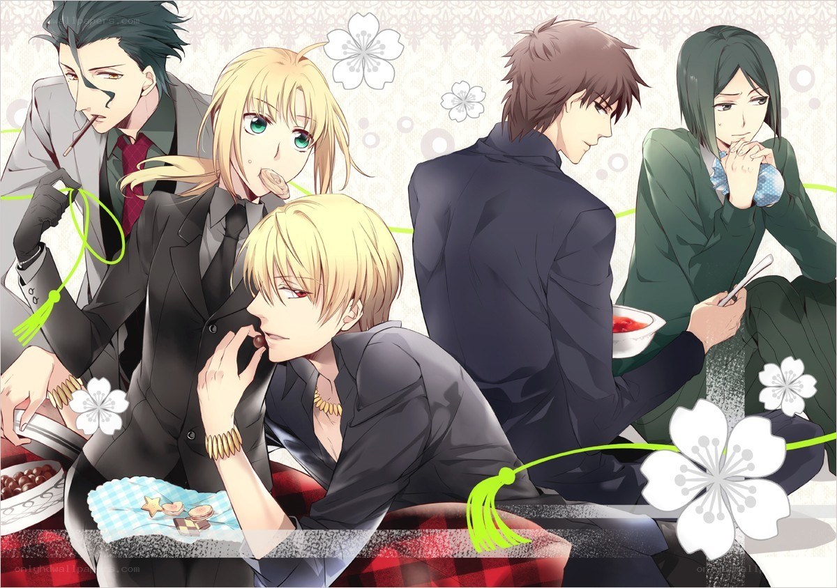 anime characters at a picnic
