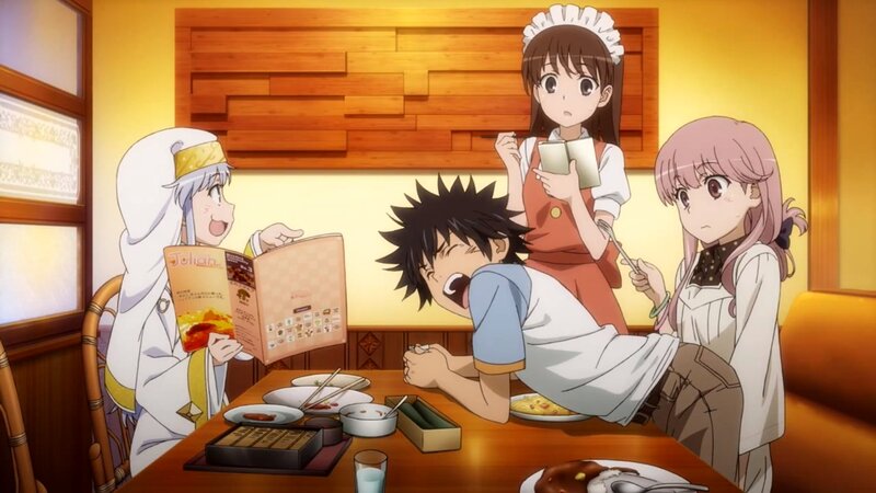 Anime Characters at a Restaurant — Yellow