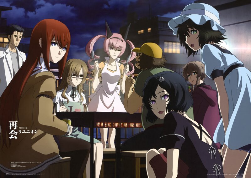 Anime Characters at a Table — Blue