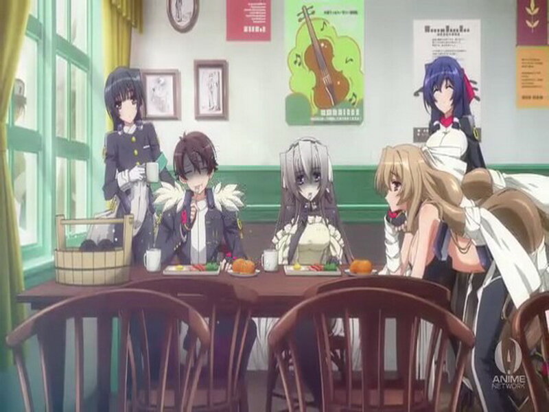 Anime Characters at a Table — Brown