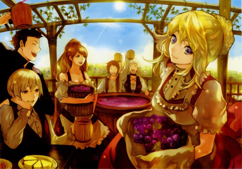 Anime Characters at a Vineyard