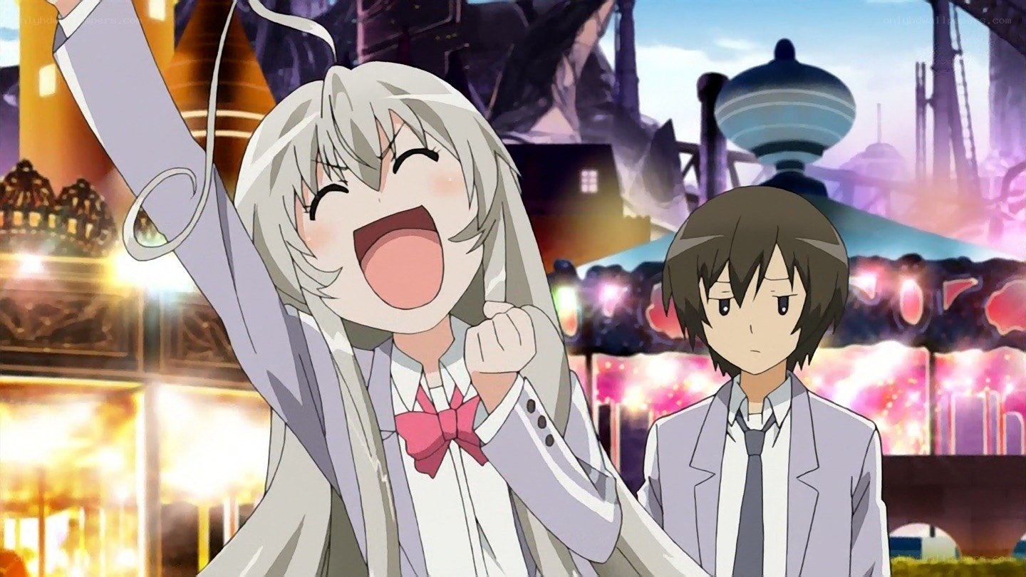 anime characters at amusement park