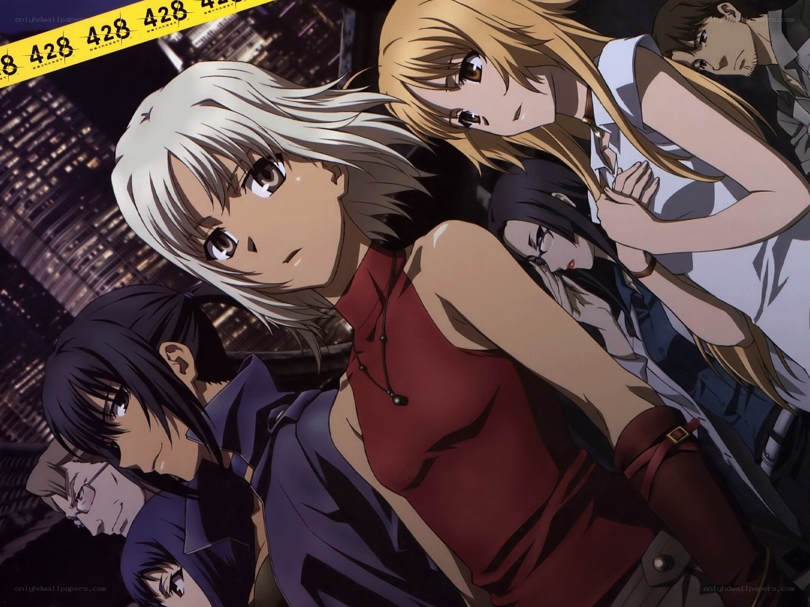 anime characters at crime scene