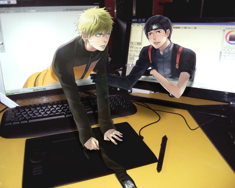 Anime Characters at Desk